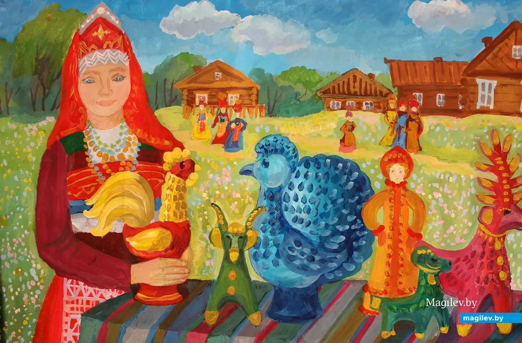 1 апреля 2025 года. Могилев. Выставочный зал. Выставка рисунков детей из Пензенской области.