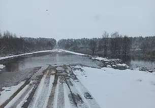 В Хотимском районе подтоплен участок дороги: начался разлив реки Беседь