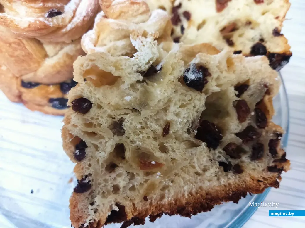 Кулич «Краффин» в разрезе