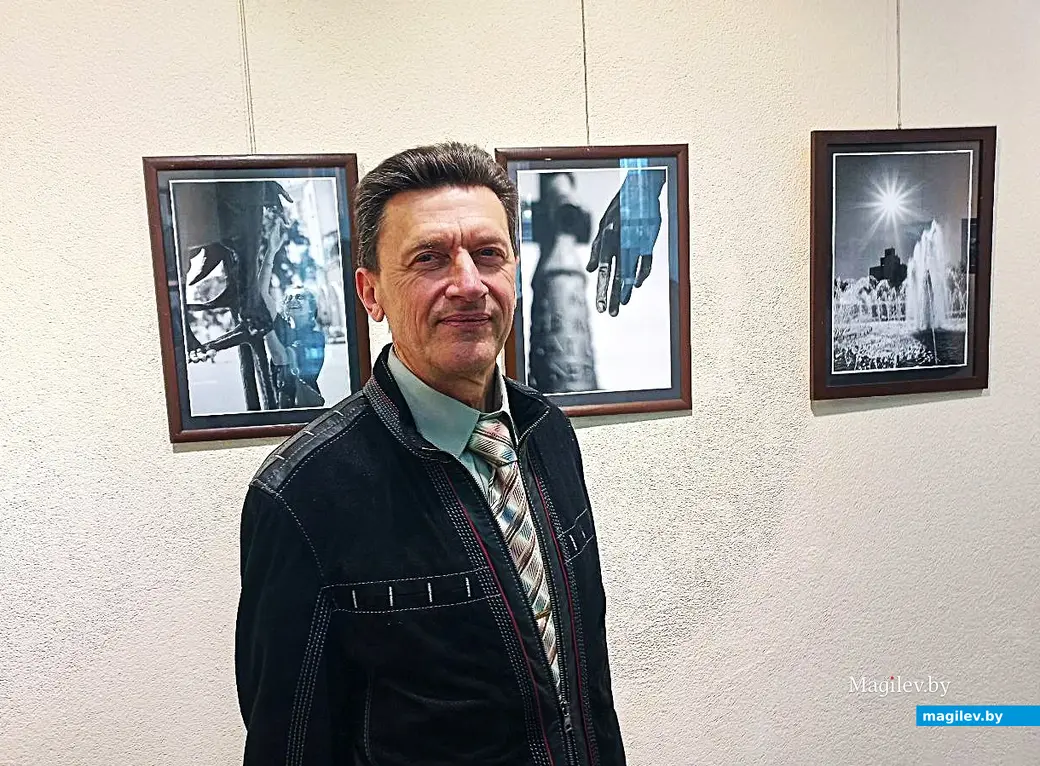 09.04.2025, Выставочный зал Музея истории Могилева. Открытие выставки Геннадия Карчевского (на фото) «Могилевские этюды».