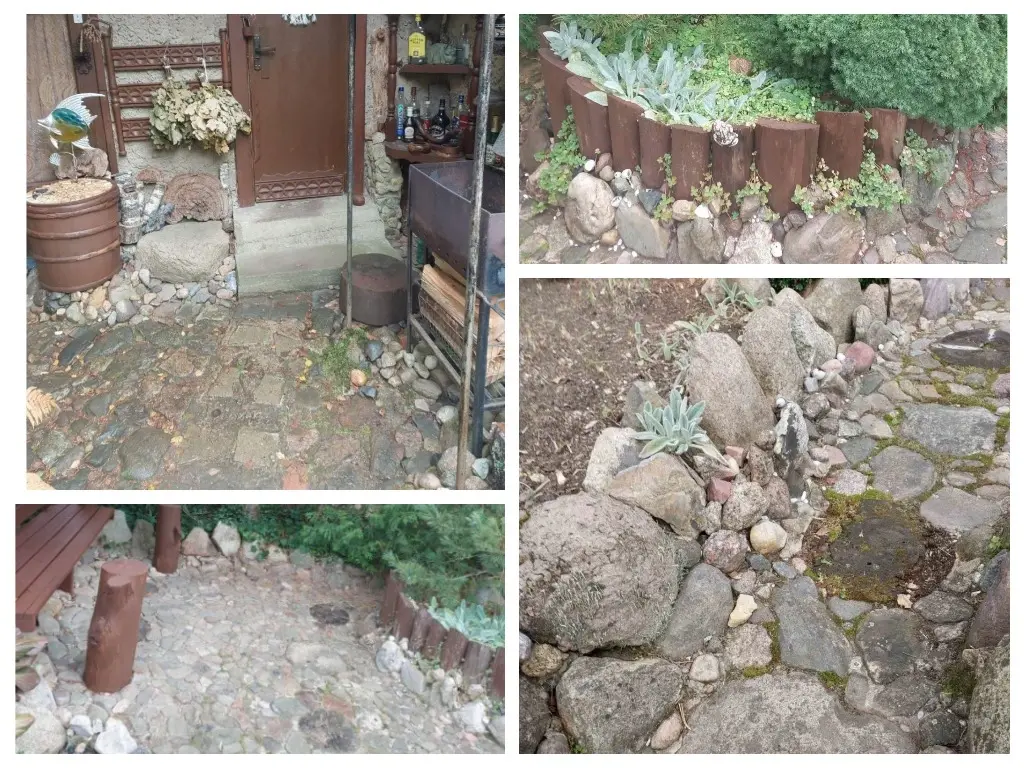 Станция Понизов Могилевской области. Мощение и дорожки с бордюром.