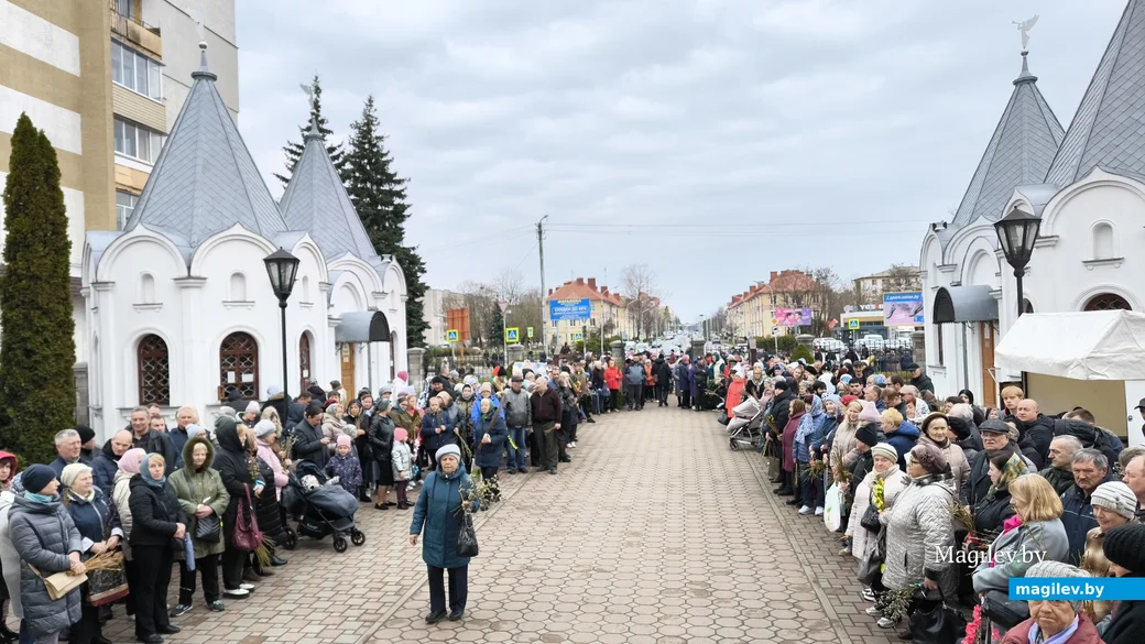 13.04.2025. Бобруйск. Вербное воскресенье в Свято-Георгиевском храме.
