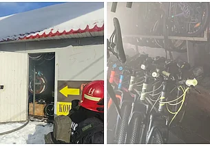 На Быховском рынке в Могилеве горел торговый павильон: пострадали только велосипеды