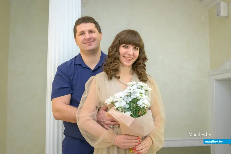 31.12.2025. Отдел ЗАГС Бобруйского горисполкома. Свадебная пара. Марина и Александр.