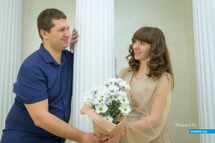 31.12.2025. Отдел ЗАГС Бобруйского горисполкома. Свадебная пара. Марина и Александр.