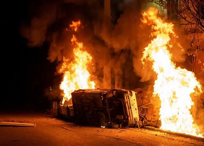 Беспорядки в Иране. Кадр видео РЕН-ТВ.