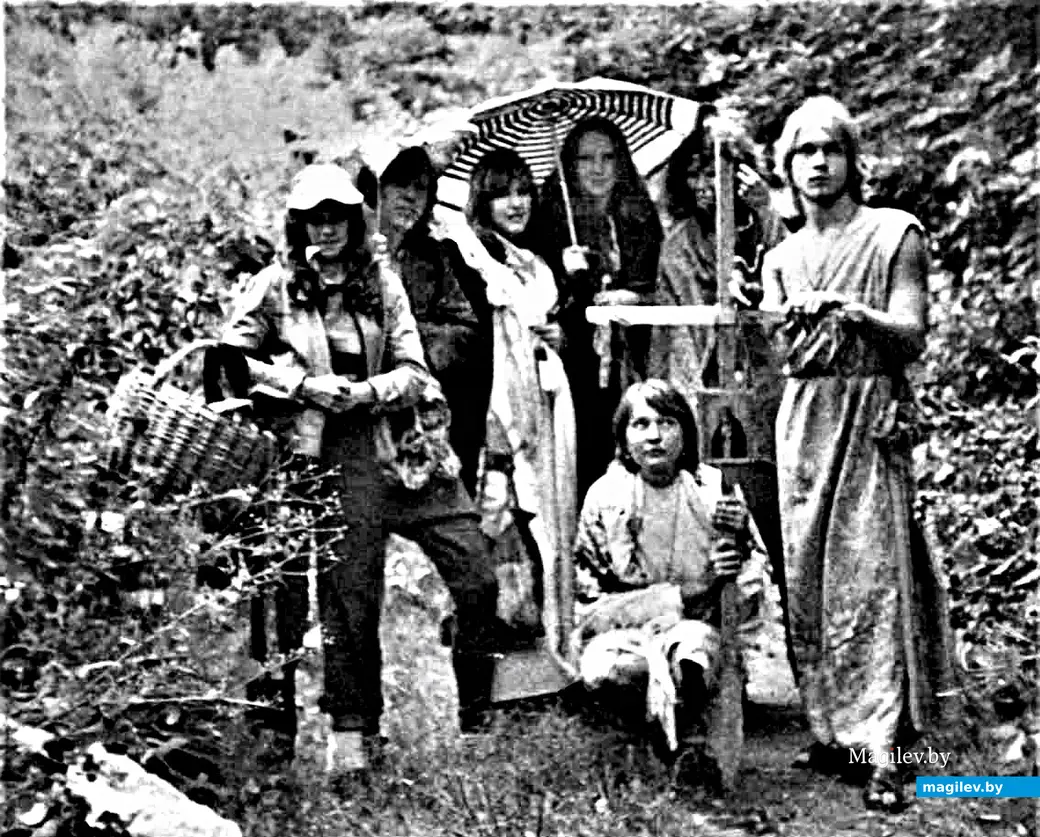 1980-е годы, Могилев. Во время одного из перформансов.