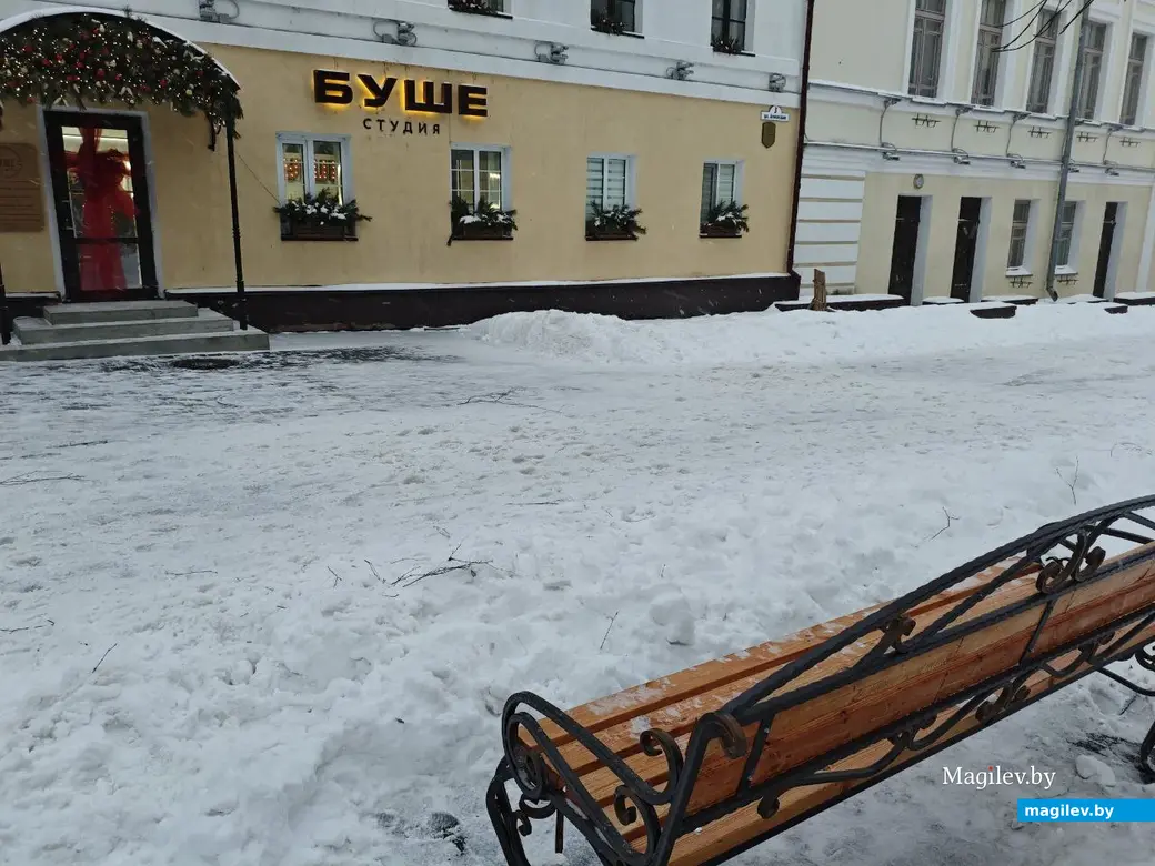 8 января 2026 года. Могилев. Улица Ленинска. Участок от площади Славы до улицы Болдина.