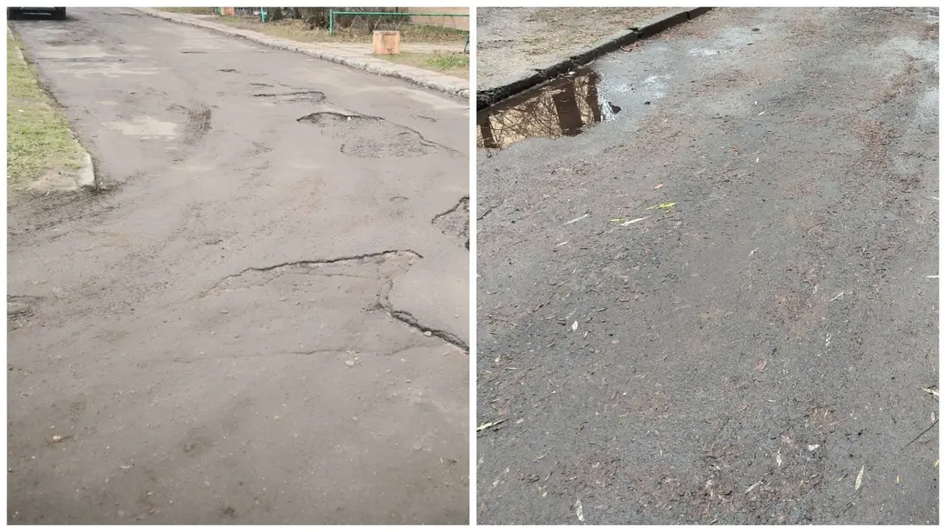 Проезд до и после ремонта. Фото: КГК Беларуси