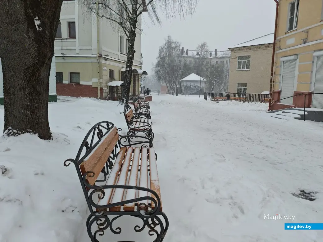 8 января 2026 года. Могилев. Улица Ленинска. Участок от площади Славы до улицы Болдина.