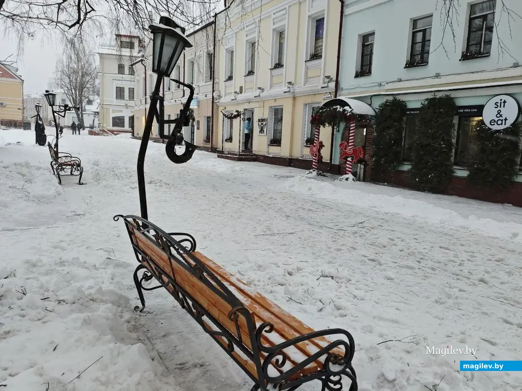 8 января 2026 года. Могилев. Улица Ленинска. Участок от площади Славы до улицы Болдина.