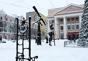 Белый город: Могилев в снегу после метели. Фоторепортаж