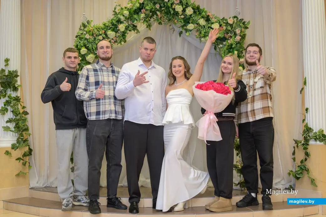 16.01.2026. Отдел ЗАГС Бобруйского горисполкома. Свадебная пара. Ангелина и Олег.