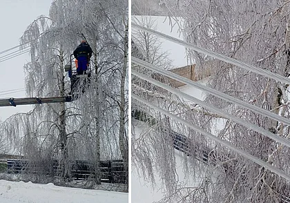 Сбои в электроснабжении затронули за минувшие сутки 227 населенных пункта Беларуси