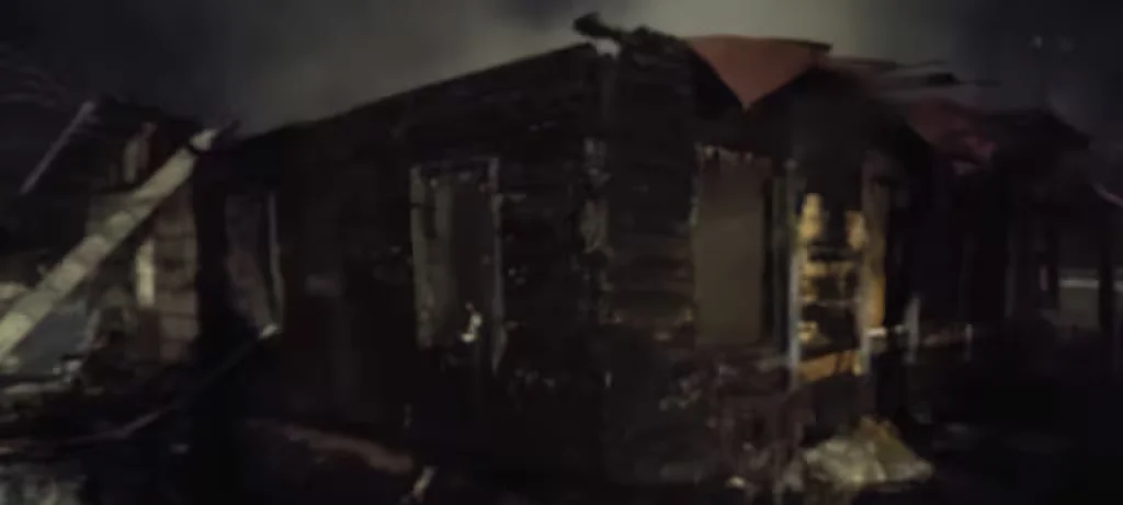 1 февраля 2026 года. Пожар в поселке Уборок Осиповичского района. Фото: МЧС.