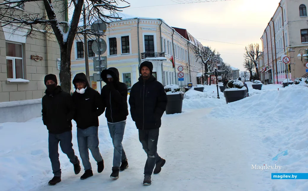 Январь 2026 года. Могилев. Улица Ленинская.  