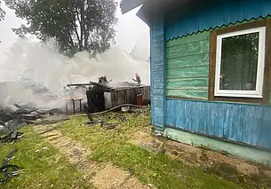 Два дома, сарай и баня горели на Могилевщине после ударов молнии