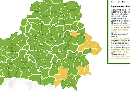 Ограничения на посещение лесов действуют в восьми районах Могилевской области
