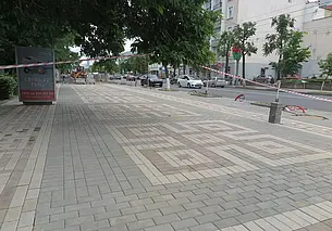 Еще один «рушник» скоро появится на тротуаре в центре Могилева. Фотофакт