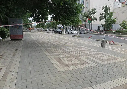 Еще один «рушник» скоро появится на тротуаре в центре Могилева. Фотофакт