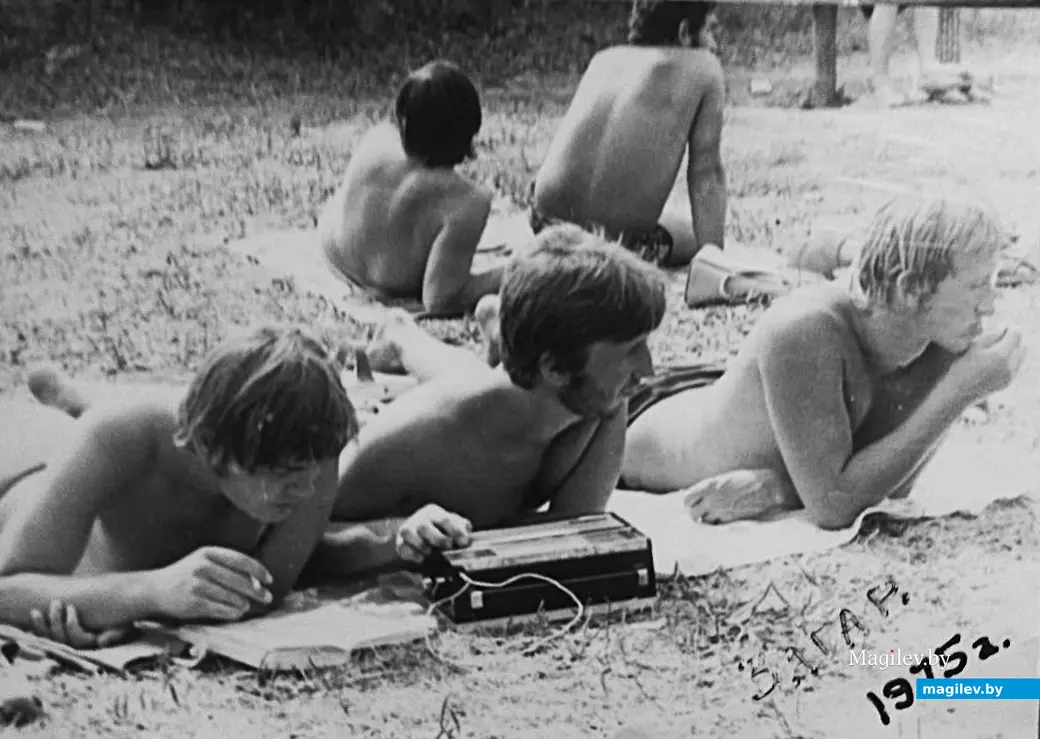 1975 год, Могилев. городской пляж на Днепре.