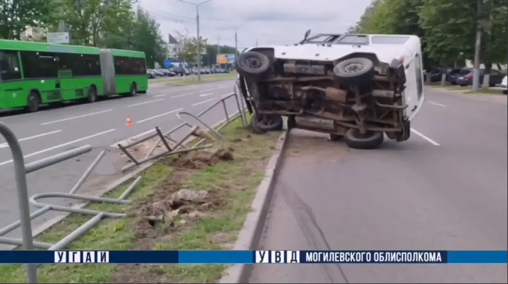 18.06.2025 г. ДТП в Могилеве. Фото: скан с видео УГАИ УВД Могоблисполкома