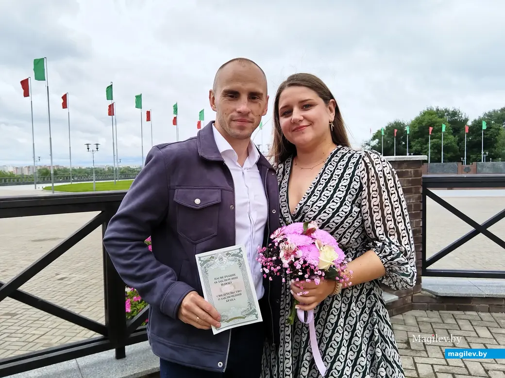 20.06.2025 г. Могилев, ЗАГС. Молодожены недели: Ольга Стибло и Владислав Бойчук.