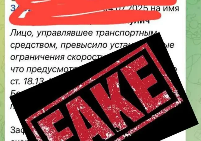 Фейковые штрафы за нарушение ПДД рассылают мошенники белорусским автовладельцам