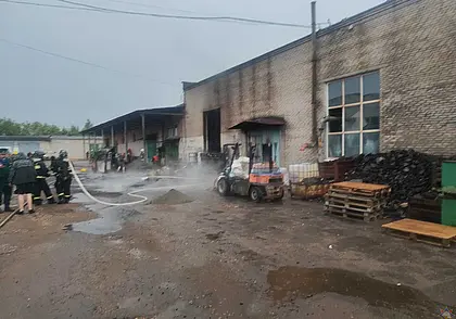 В Могилеве на территории цеха по переработке пластика ночью 8 июля тушили пожар