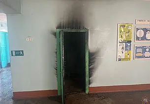 Утром 8 июля в Дрибинском районе горела школа