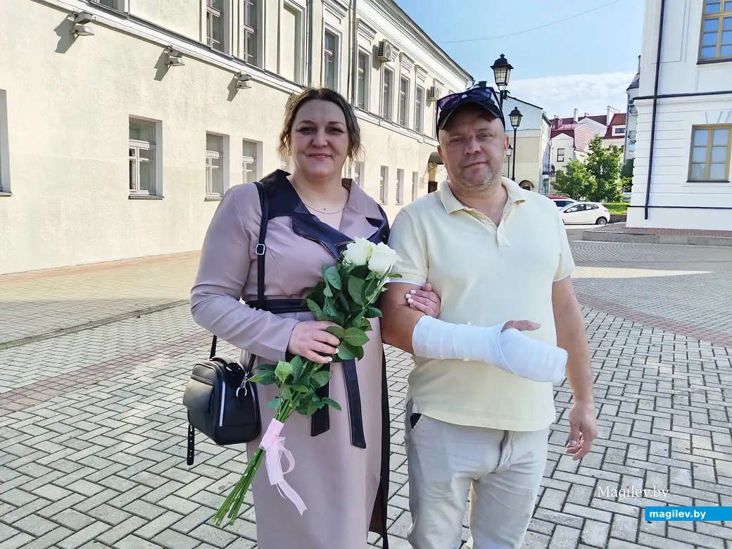 11.07.2025 г. Могилев. ЗАГС. Свадебная пара недели: Алла и Дмитрий Одинцовы.