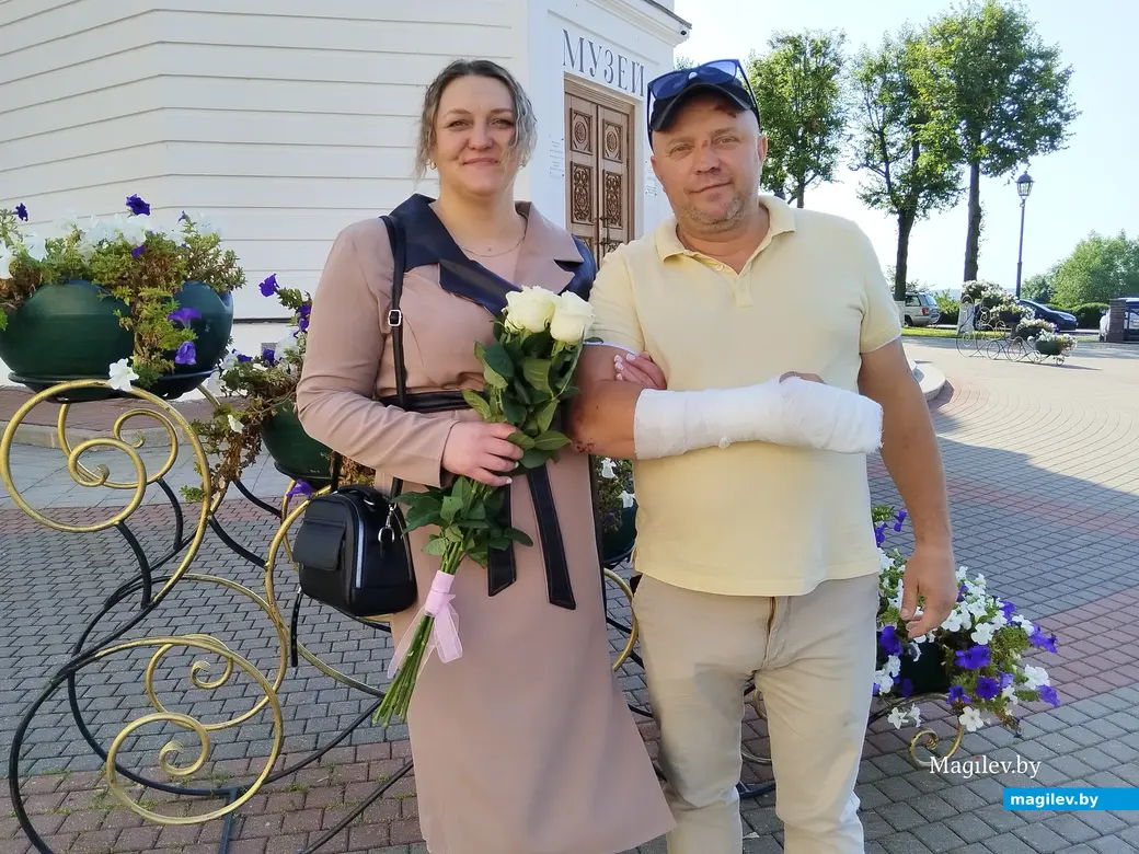 11.07.2025 г. Могилев. ЗАГС. Свадебная пара недели: Алла и Дмитрий Одинцовы.