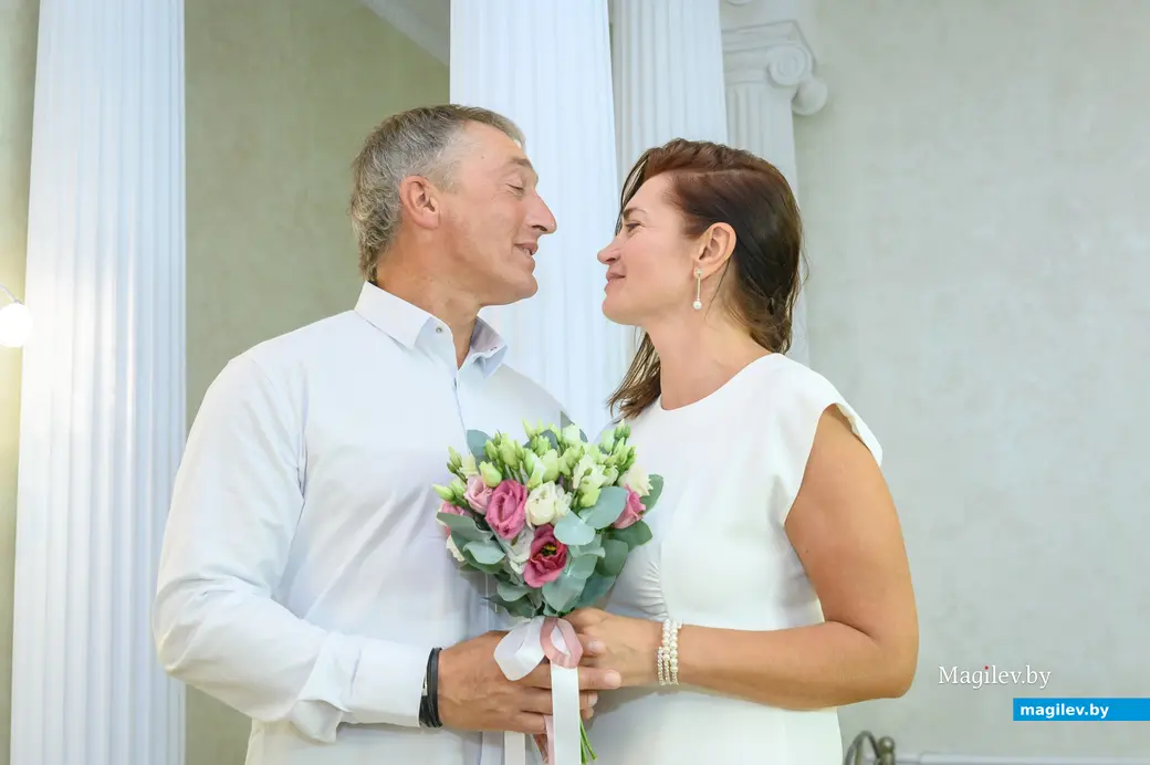 11.07.2025. Отдел ЗАГС Бобруйского горисполкома. Свадебная пара Игорь Идиатулин и Татьяна Лиходиевская.