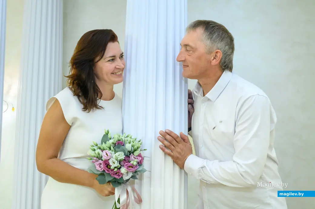 11.07.2025. Отдел ЗАГС Бобруйского горисполкома. Свадебная пара Игорь Идиатулин и Татьяна Лиходиевская.
