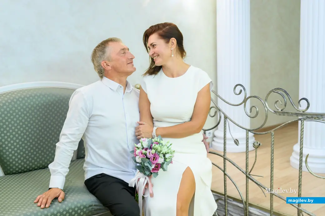 11.07.2025. Отдел ЗАГС Бобруйского горисполкома. Свадебная пара Игорь Идиатулин и Татьяна Лиходиевская.