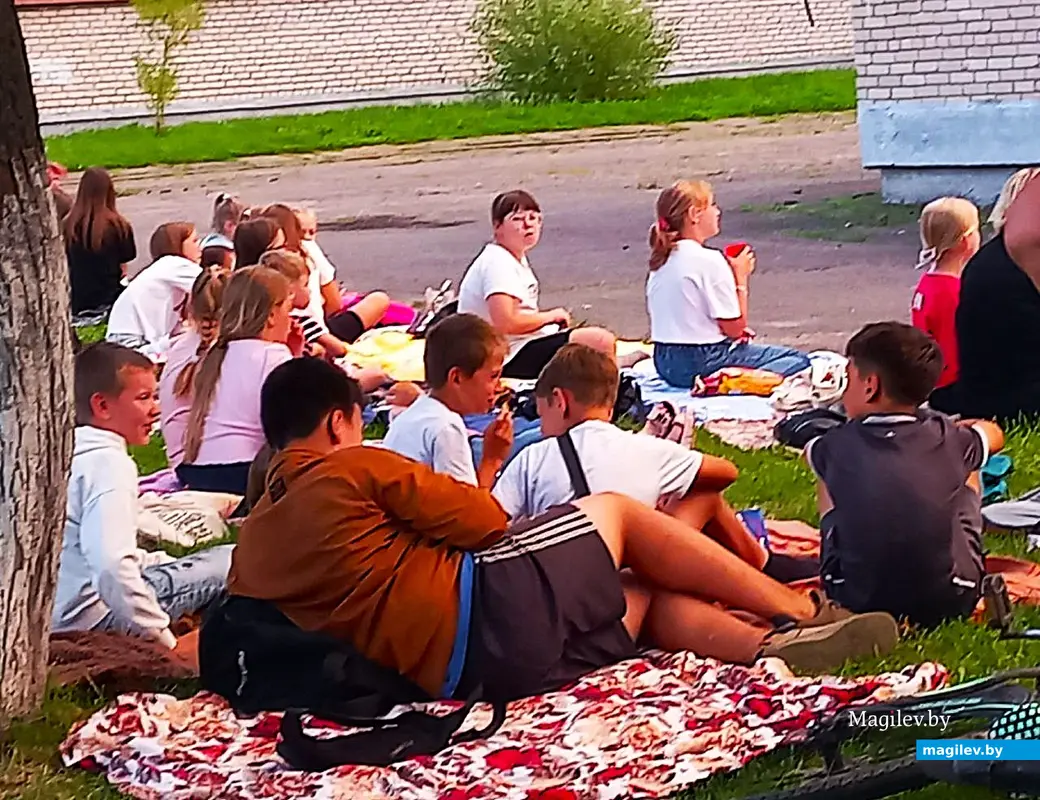 14.07.2025, Могилев, микрорайон Казимировка, яблоневый сад школы № 19. Кино под открытым небом.