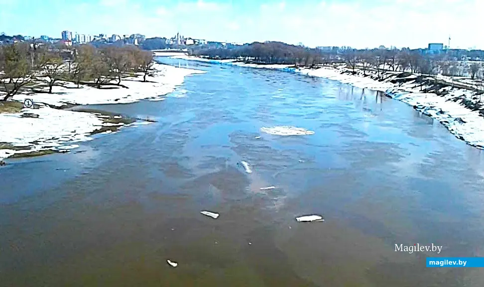 2017 год, Могилев, река Днепр. Справа вверху – залив.