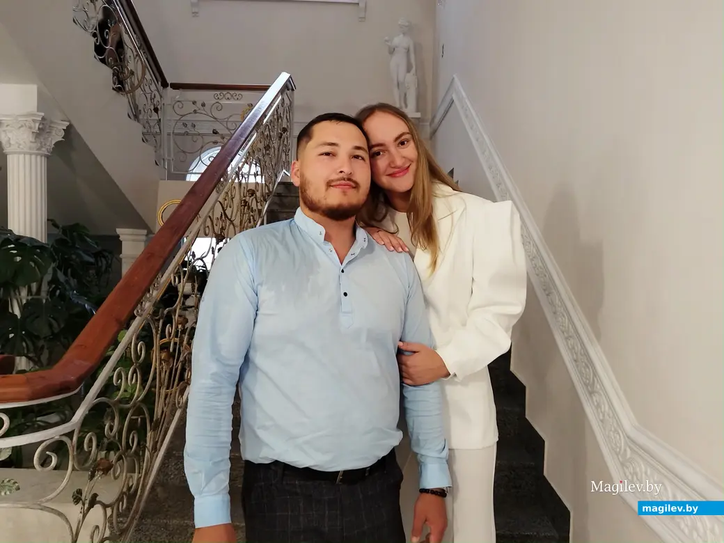 01.08.2025 г. Могилев, ЗАГС. Молодожены недели: Шухрат и Вероника Саидовы.