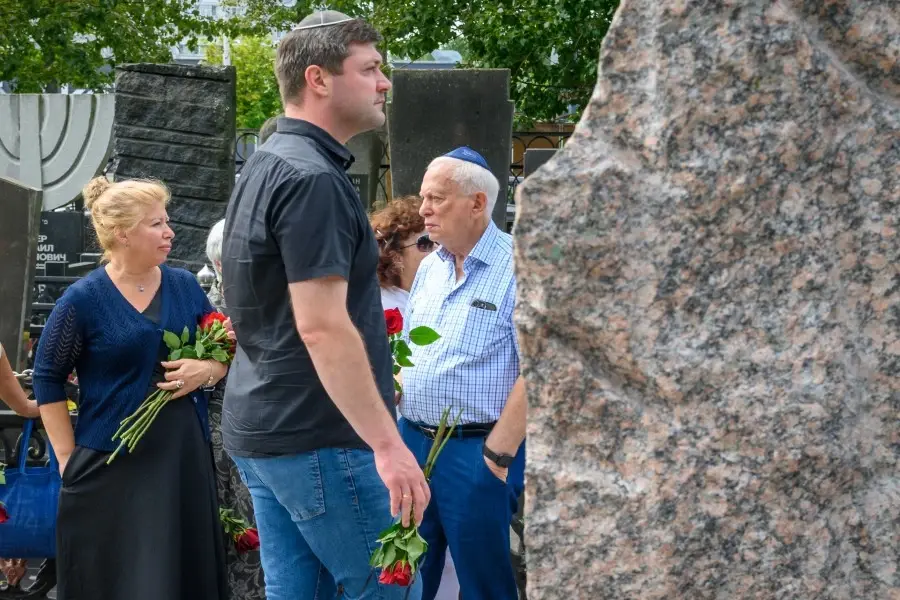 05.08.2025. Минская, 106. Открытие обновленных памятников на месте братских могил евреев, погибших в период немецкой оккупации.