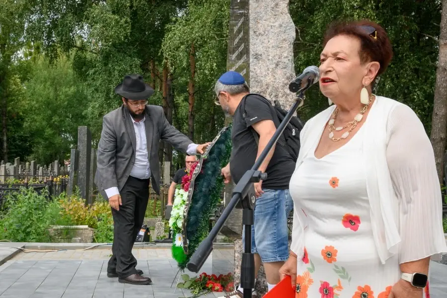 05.08.2025. Минская, 106. Открытие обновленных памятников на месте братских могил евреев, погибших в период немецкой оккупации.