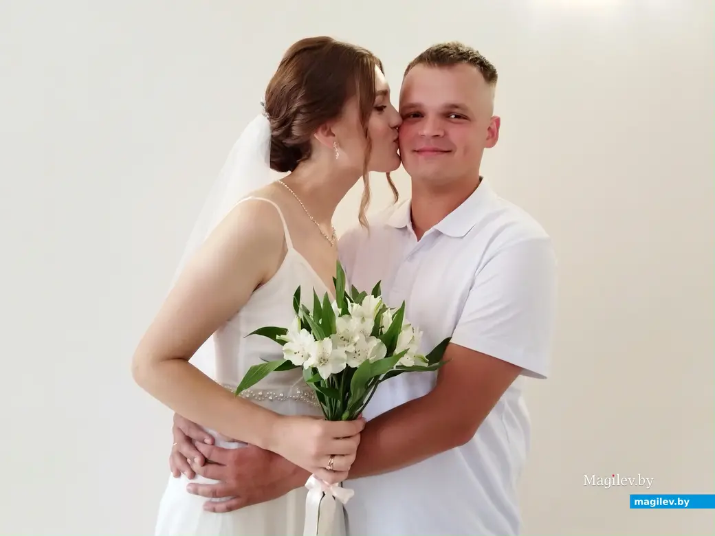 08.08. 2025 г. Могилев, ЗАГС. Свадебная пара недели: Екатерина и Эдуард Никоновы.