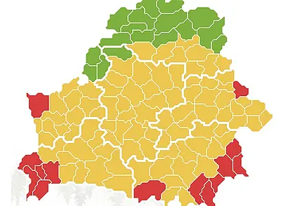 В ряде районов Беларуси запрещено посещать леса (карта)