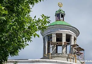 Начался ремонт купола гостиницы «Бобруйск». Узнали, будет ли там смотровая площадка