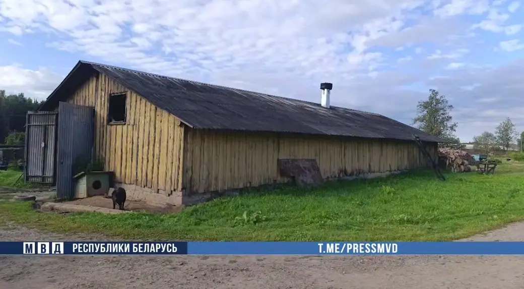 Нелегальный самогонный завод в Молодечненском районе. Кадр оперативной съемки.