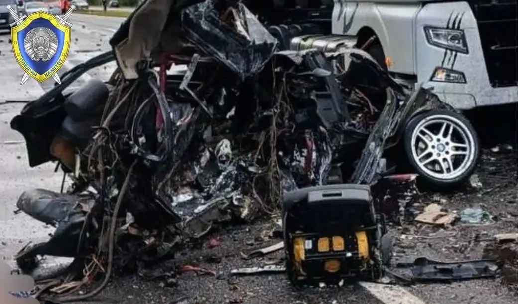 В Ивацевичском районе Брестской области 25 августа столкнулись 3 автомобиля. Фото ТК-Следственный комитет Беларуси.