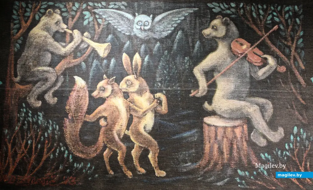 Август 2025 года. Деревня Германовичи. Витебская область. Музей культуры и быта. Работа Язепа Дроздовича.