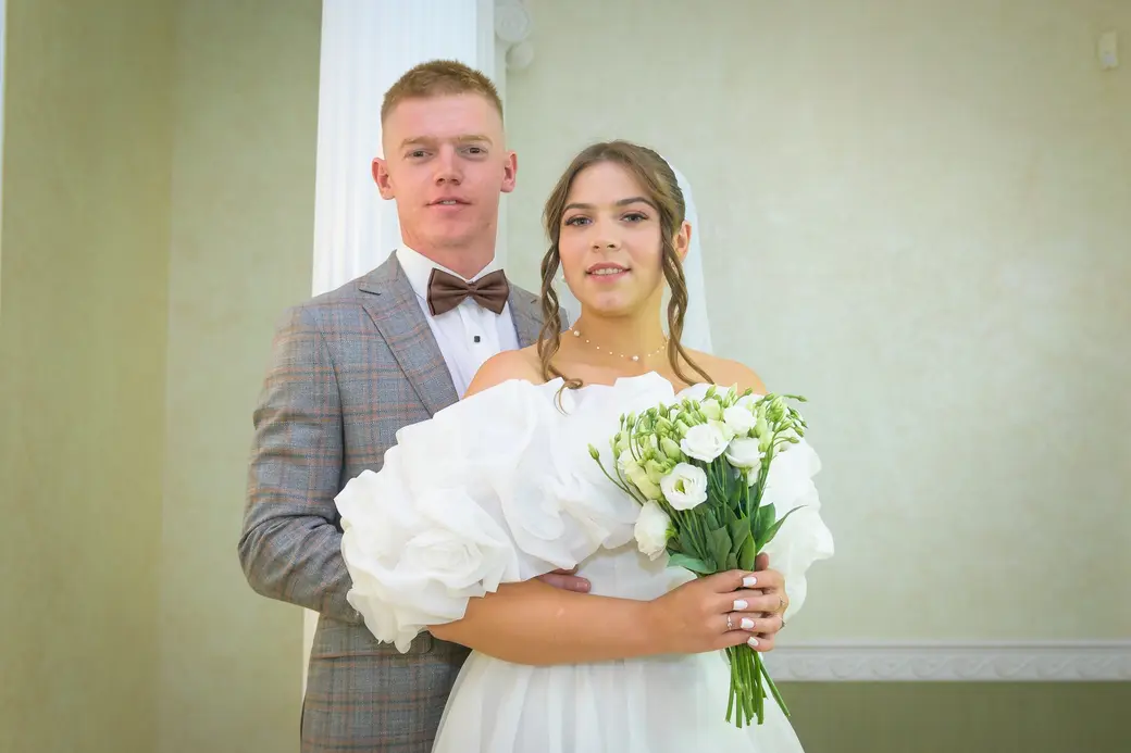 29.08.2025. Отдел ЗАГС Бобруйского горисполкома. Свадебная пара. Антонина и Владислав Цедрик