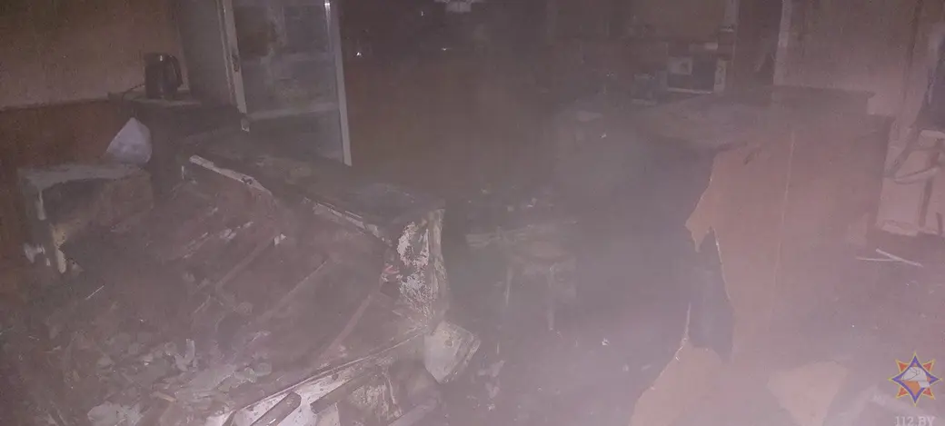 13 сентября 2025 года. Пожар в столовой школы на улице Габровской. Фото: МЧС.