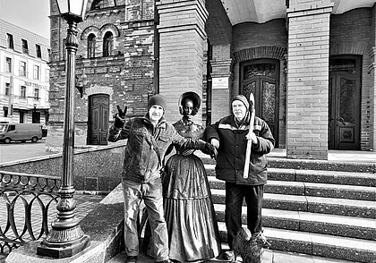 Неожиданная встреча на театральной площади в Могилеве