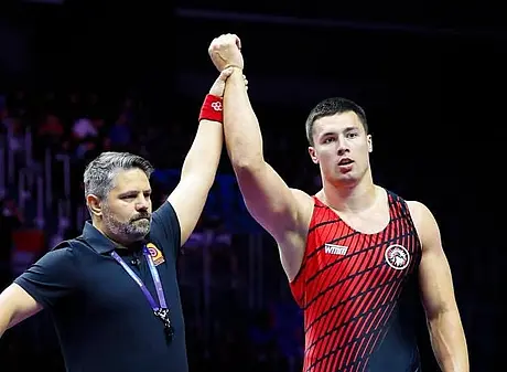 Представитель Беларуси Павел Глинчук стал бронзовым призером чемпионата мира по греко-римской борьбе в Хорватии. Фото: Министерство спорта и туризма.